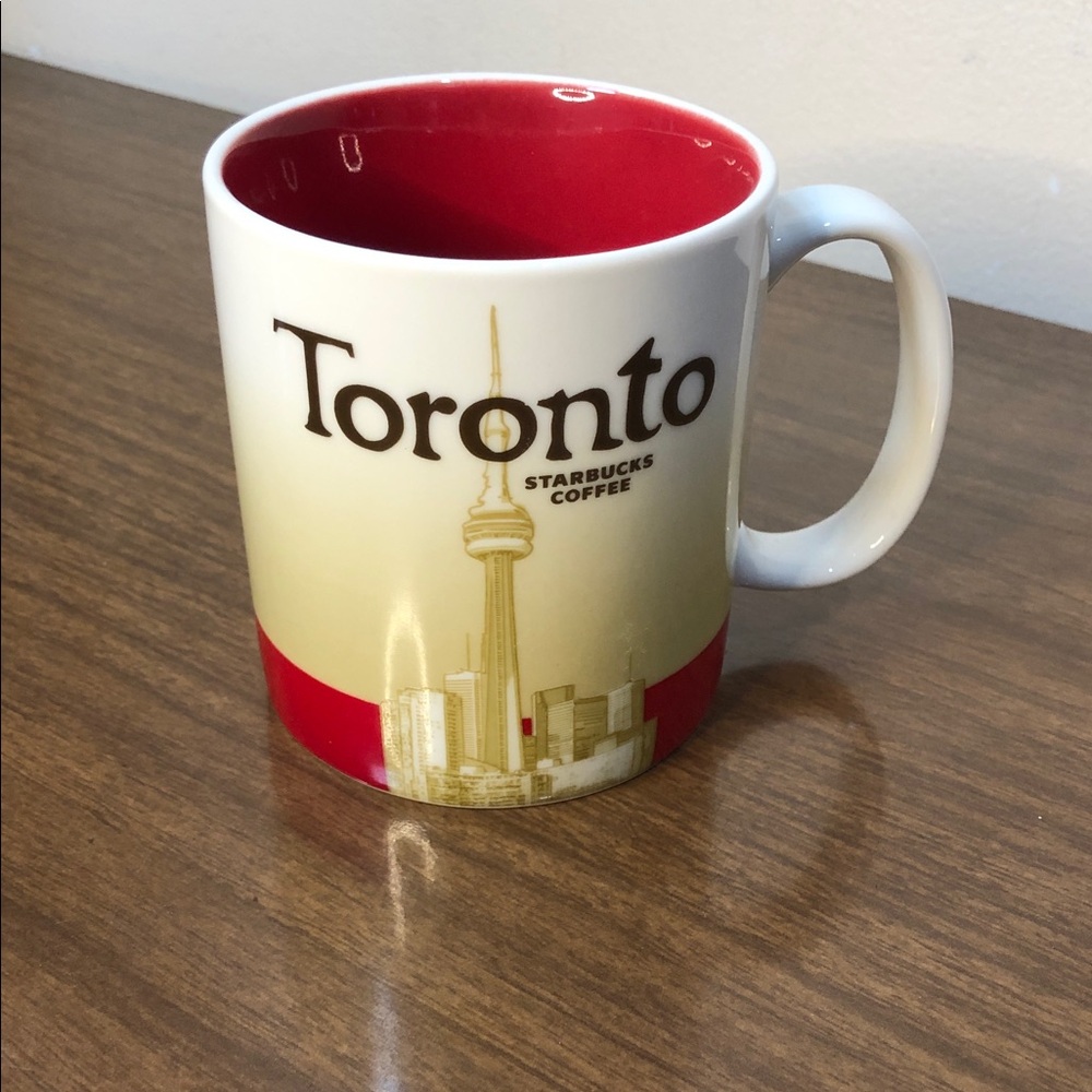 Starbucks Toronto Mug with Red and Cream Design